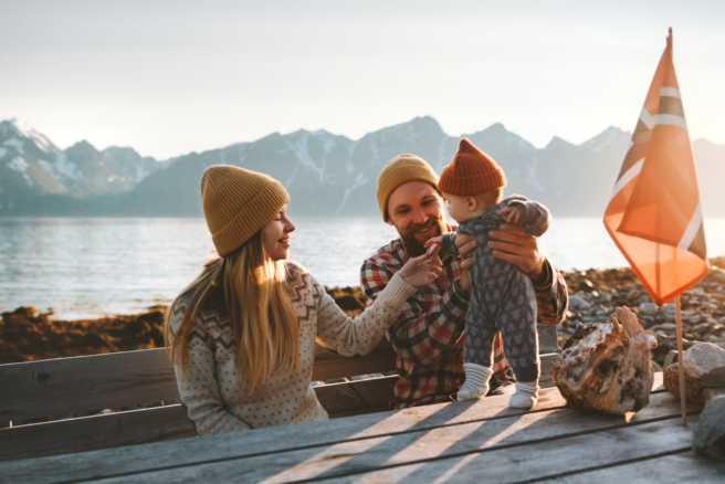 Familie i naturen